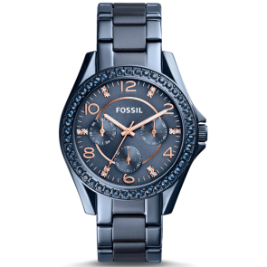 Bracelet de montre Fossil ES4294 Acier inoxydable Bleu 18mm